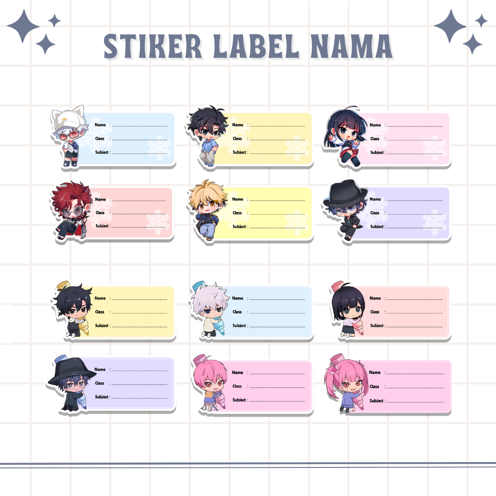 

STICKER LABEL NAMA BUKU LINK CLICK | CHIBI STICKER SHIGUANG DIALIREN