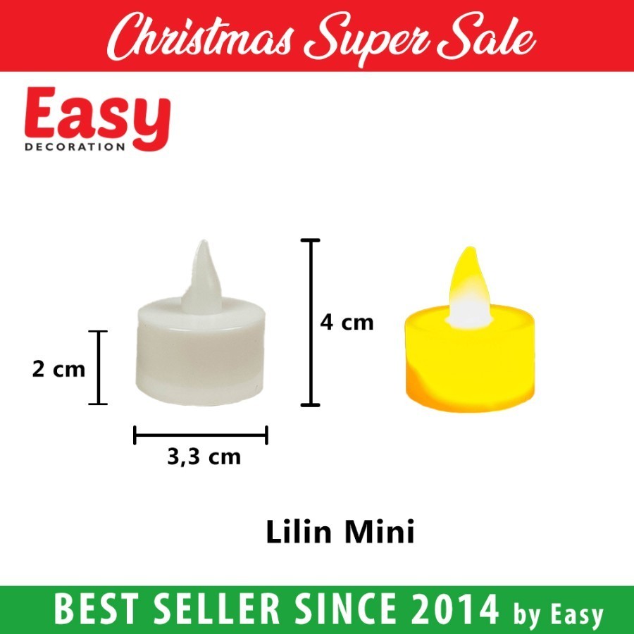 Lilin LED Mini Aesthetic / Lilin Baterai Candle Light / Lilin Elektrik Nyala Kuning Berkedip