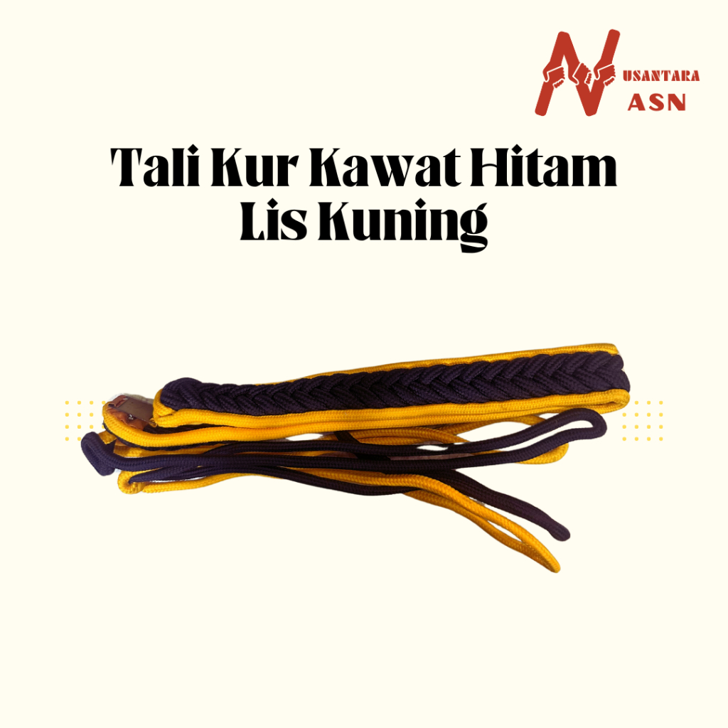 Tali Kur Kawat Hitam Lis Kuning