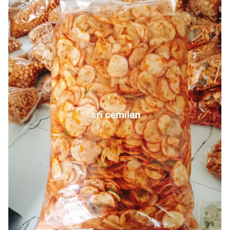 

Seblak kerupuk bawang pedas daun jeruk isi 1kg