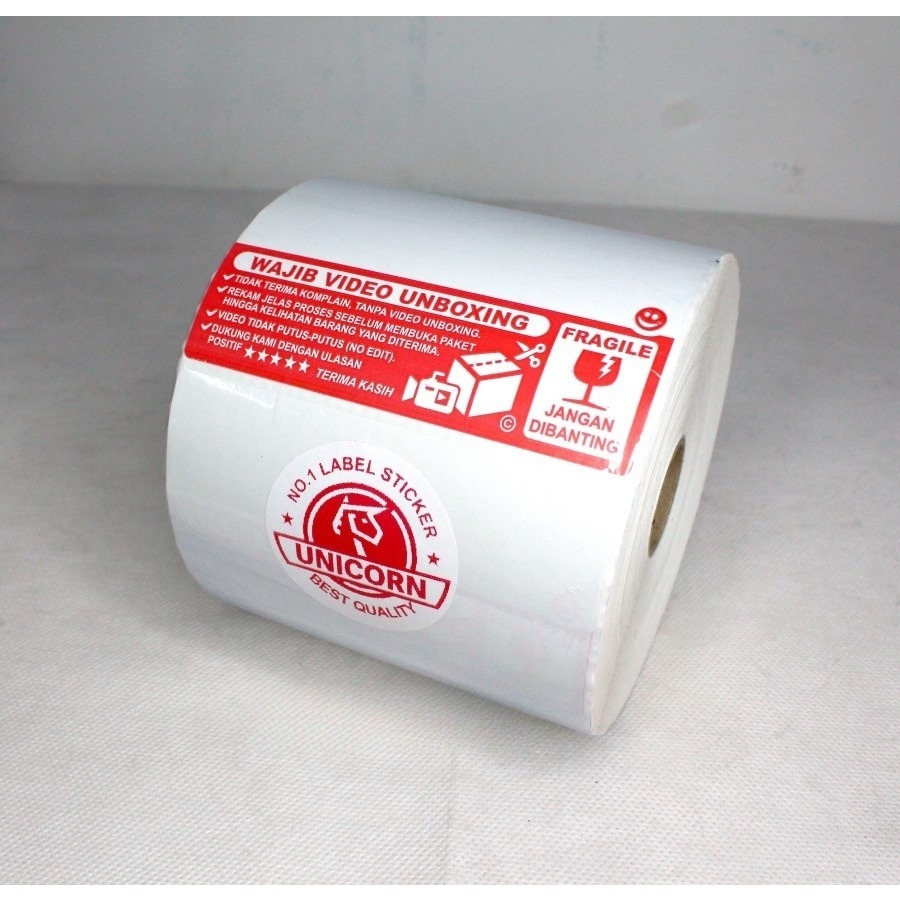 

HJK Label Thermal Unicorn Lite Resi Alamat Pengiriman 100x150mm - Stiker Video Unboxing