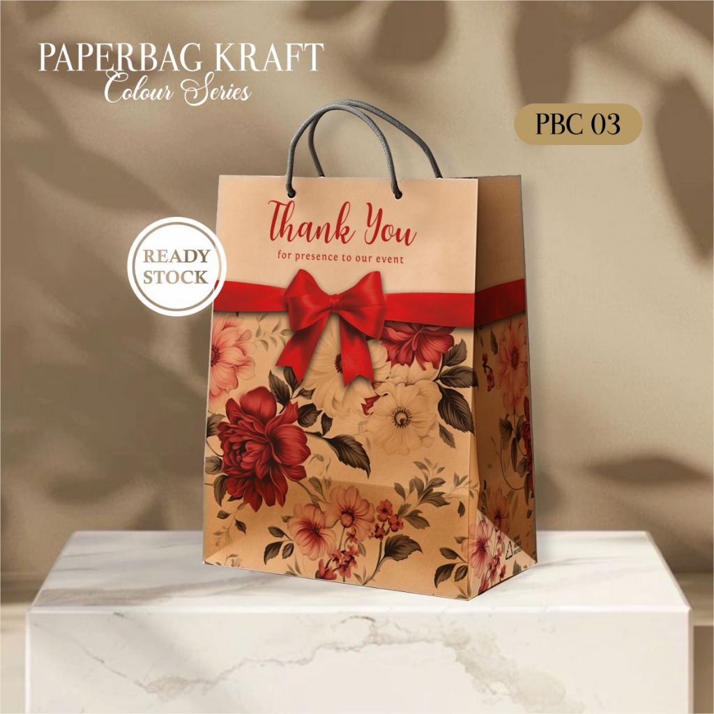 

PAPERBAG MOTIF READY STOCK - PAPERBAG COLOUR PERNIKAHAN/ULTAH READY STOCK PBC 03