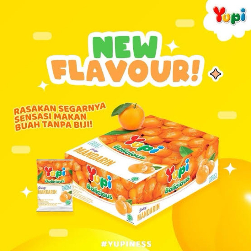 

Yupi gummy Bolicious Mandarin 1box 24pcs