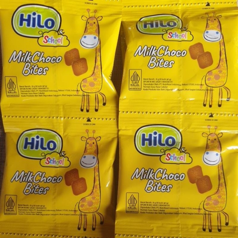 

PROMO !!! Permen susu Hilo candy Milk Choco bites 1rcg ( 10 sch )