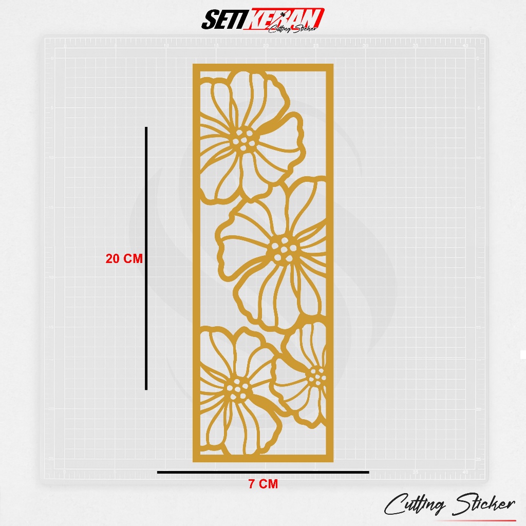 Cutting Stiker Flower Variasi Motor Mobil Sticker Bunga Teratai Cantik Universal LucuTimbul Keren Ny