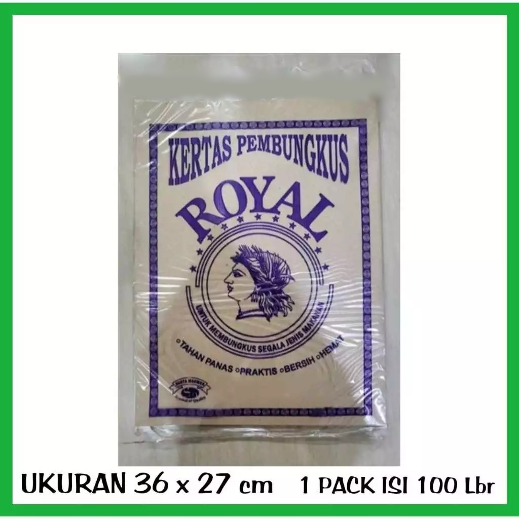 Kertas Nasi Warteg Per Pack Isi 100 Lbr / Kertas Nasi Royal Ungu