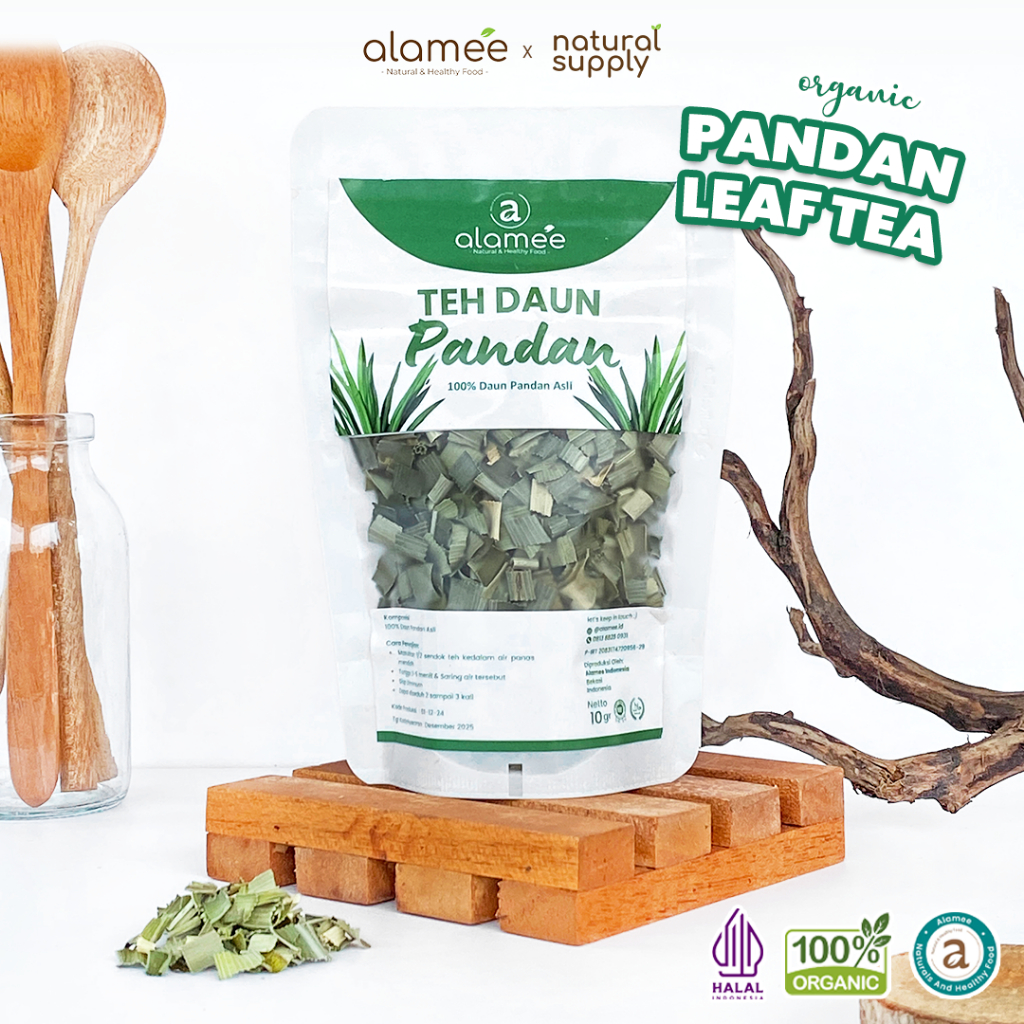 

Teh Daun Pandan Kering Leaf Tea Organik Alami Minuman Herbal Siap Minum Seduh 10 Gr