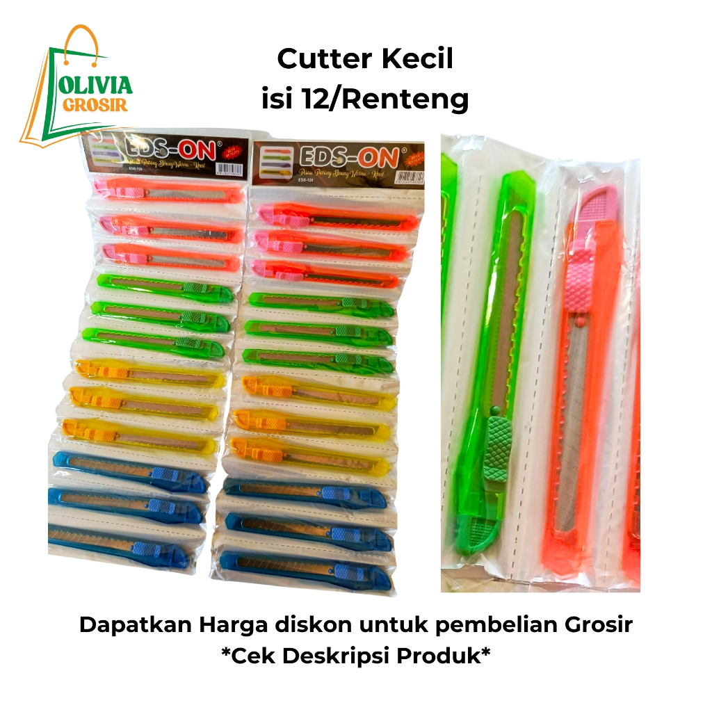

Cutter Kecil Warna Warni (Pack)
