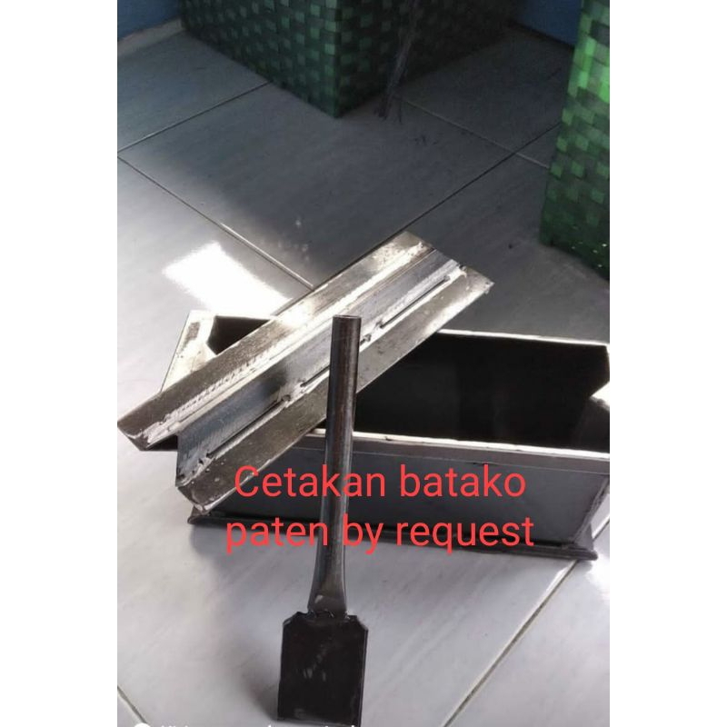 Cetakan batako paten ukuran 30x15x10cm tebal plat besi 4mili