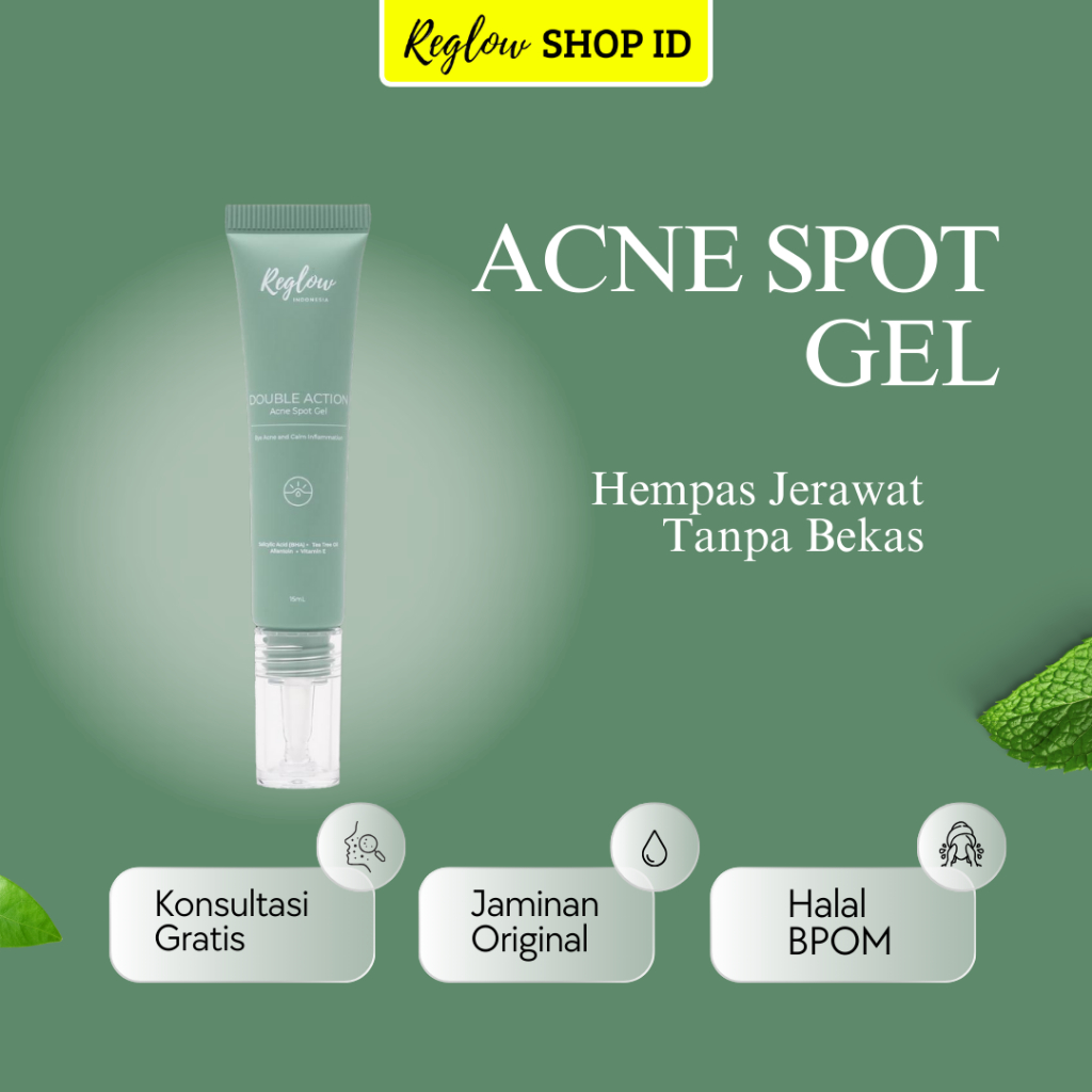 Reglow Double Action Acne Spot Gel by dr Shindy Gel / Reglow Official Store Resmi