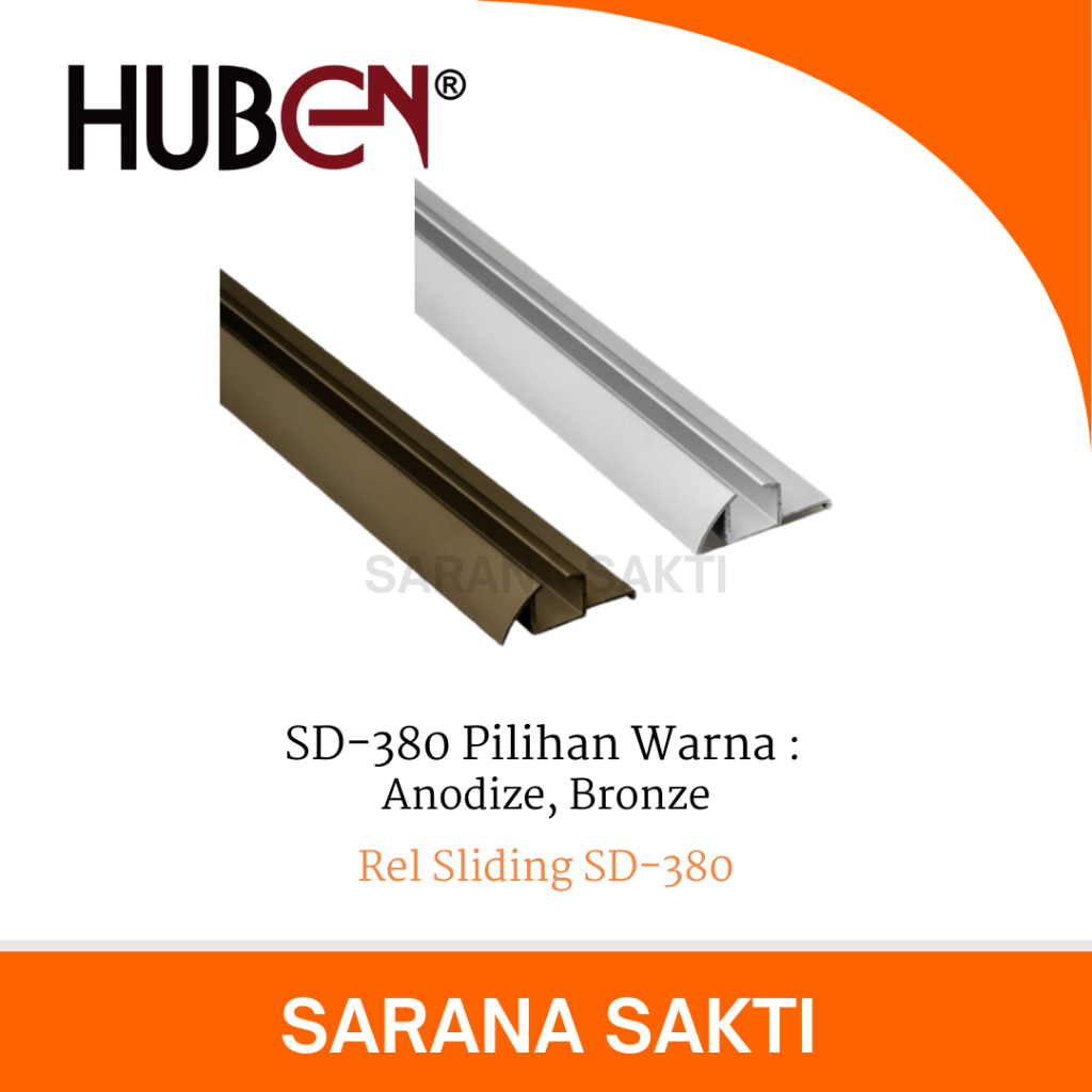 Rel Sliding SD-380 HUBEN | Rel Lemari Rel Timbul Pintu Lemari Geser