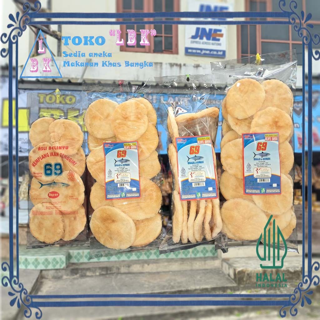 

Kerupuk / Kemplang Panggang Ikan Tenggiri + Sambal Terasi 69 Belinyu