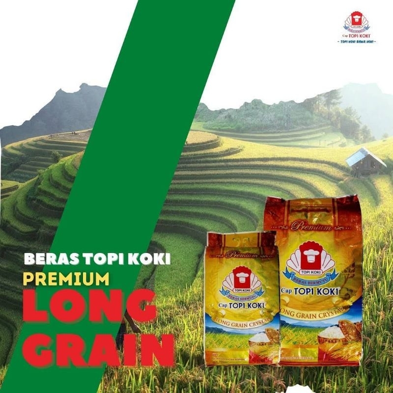 

Beras Topi Koki Premium Long Grain 5 kg / topi koki long grain / beras premium