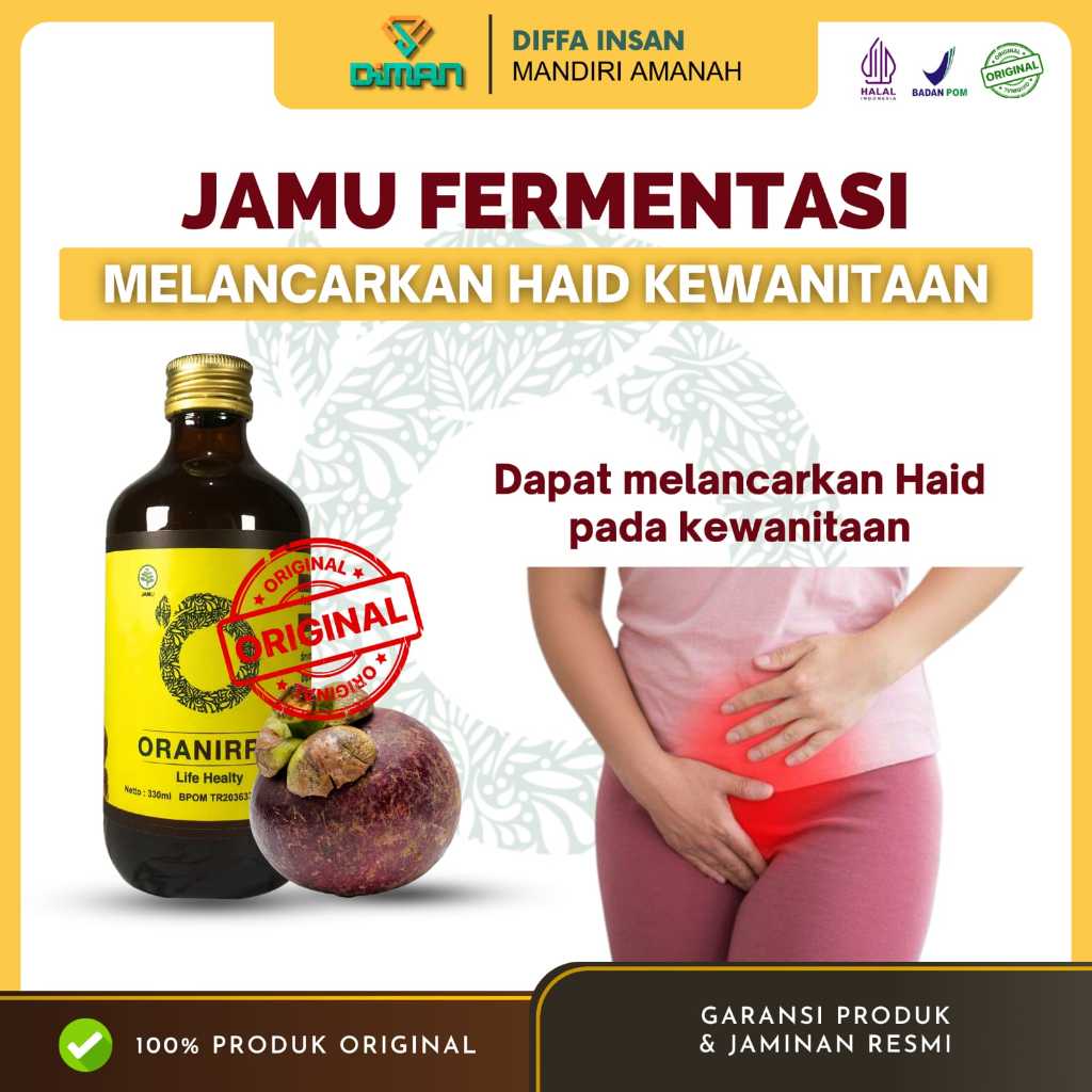 

ORANIRRU Minuman Jamu Herbal Memperlancar Pada Kewanitaan Yang Susah Haid 100% Original