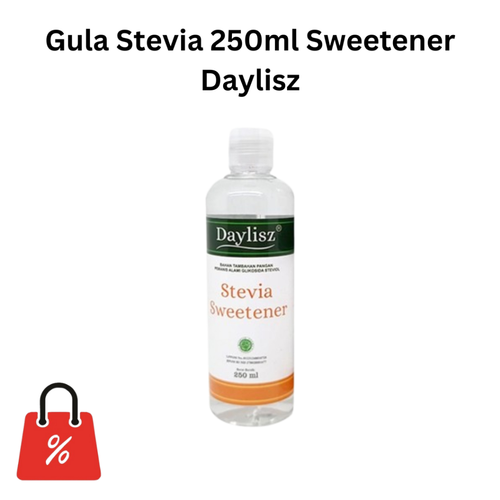 

Gula Cair DAYLISZ STEVIA SWEETENER Pemanis Alami 250 ml Solusi Gula Buat Penderita Sakit Diabetes.