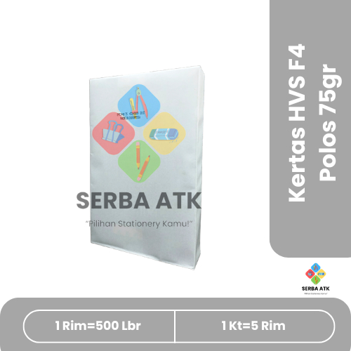 

[500 lembar] Kertas HVS F4 no brand 75gr kertas fotocopy printing paper