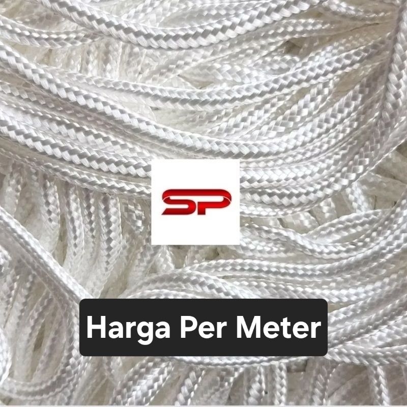 Tali nilon / Tali prusik / Tali kepang 4mm 5mm harga per meter