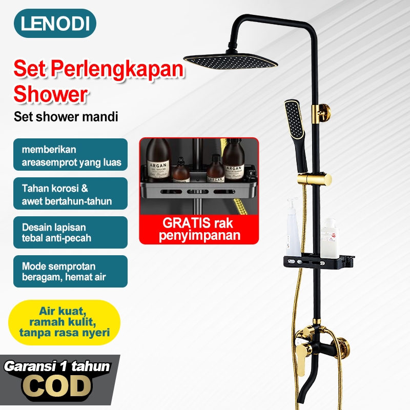 Lenodi -Shower set/Shower Tiang Set Panas-Dingin/Set Shower Air Panas Dingin Alat Shower Kamar Mandi