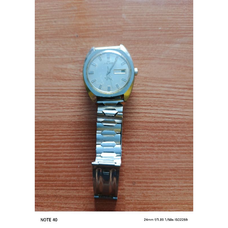 jam tangan jadul merk nelson model di putar normal original