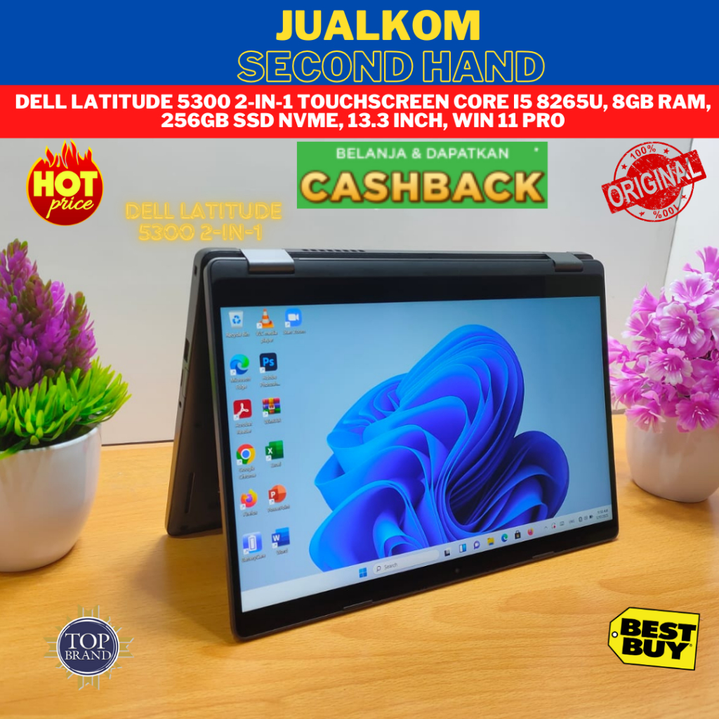 Laptop Second Berkualitas Laptop Bekas Laptop 2 in 1 Laptop Touchscreen Dell 5300