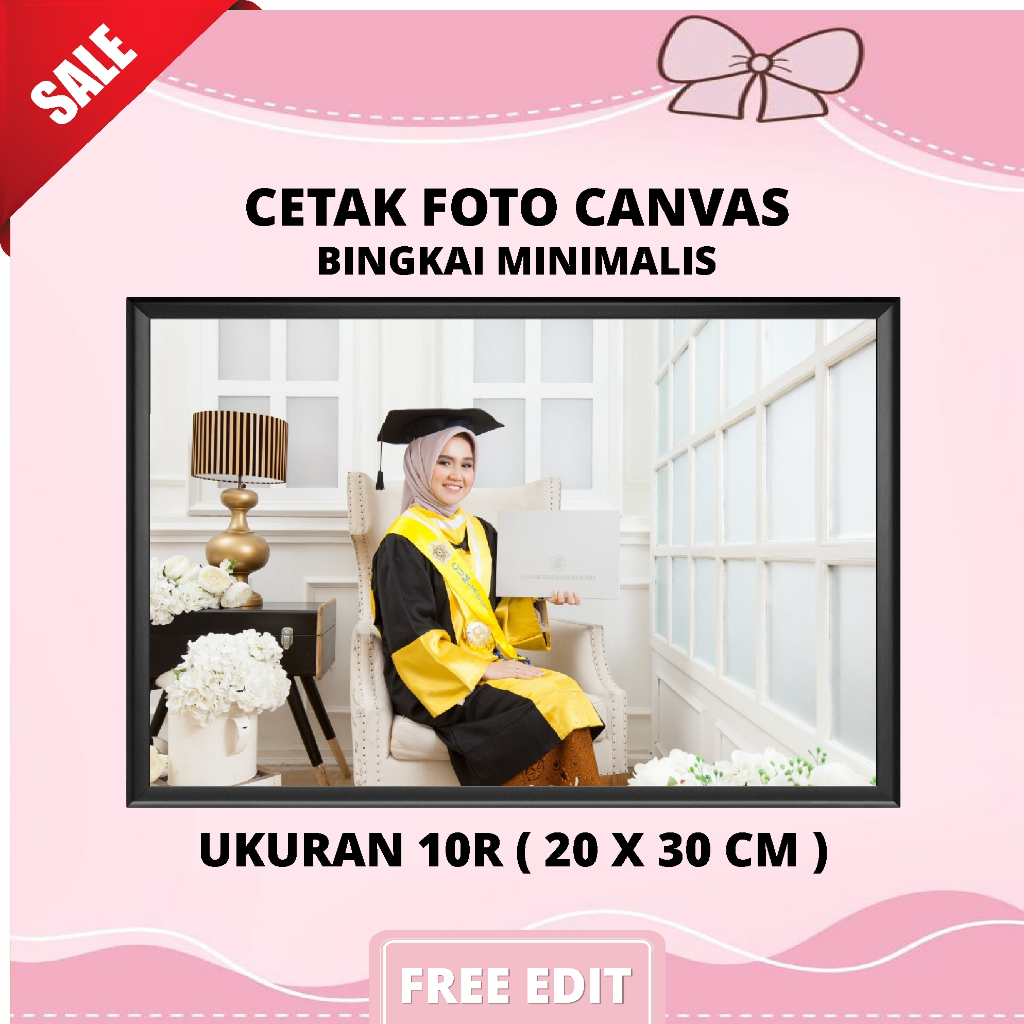 Cetak Foto Kanvas Bingkai Minimalis Ukuran 10R 20X30cm