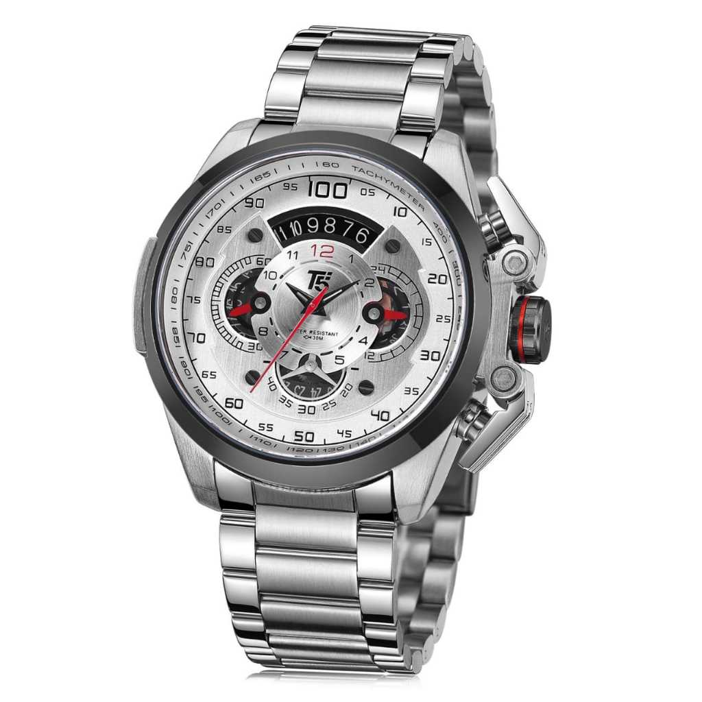 Jam T5 3633 / Jam Tangan Pria T5 3633G Chronograph Original