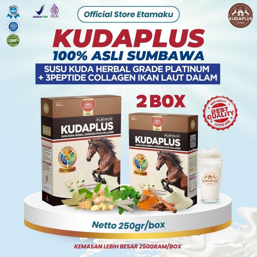 

Susu Kuda Lombok - Susu Kudaplus Kolagen 100% Asli dari Padang Rumput Sumbawa Cepat Atasi Ashma, Batuk, Pegal Linu dan Rematik Kemasan 250gram Paket 2 Box