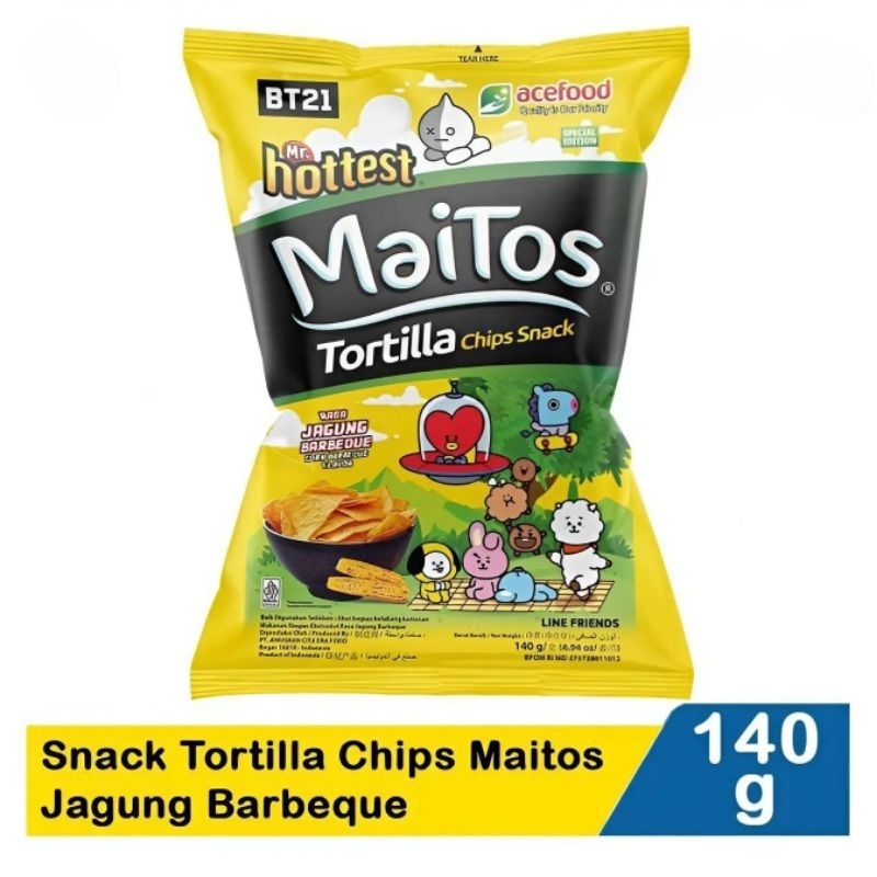 

Mr. Hottest Snack Tortilla Chips Maitos Jagung Barbeque 140g