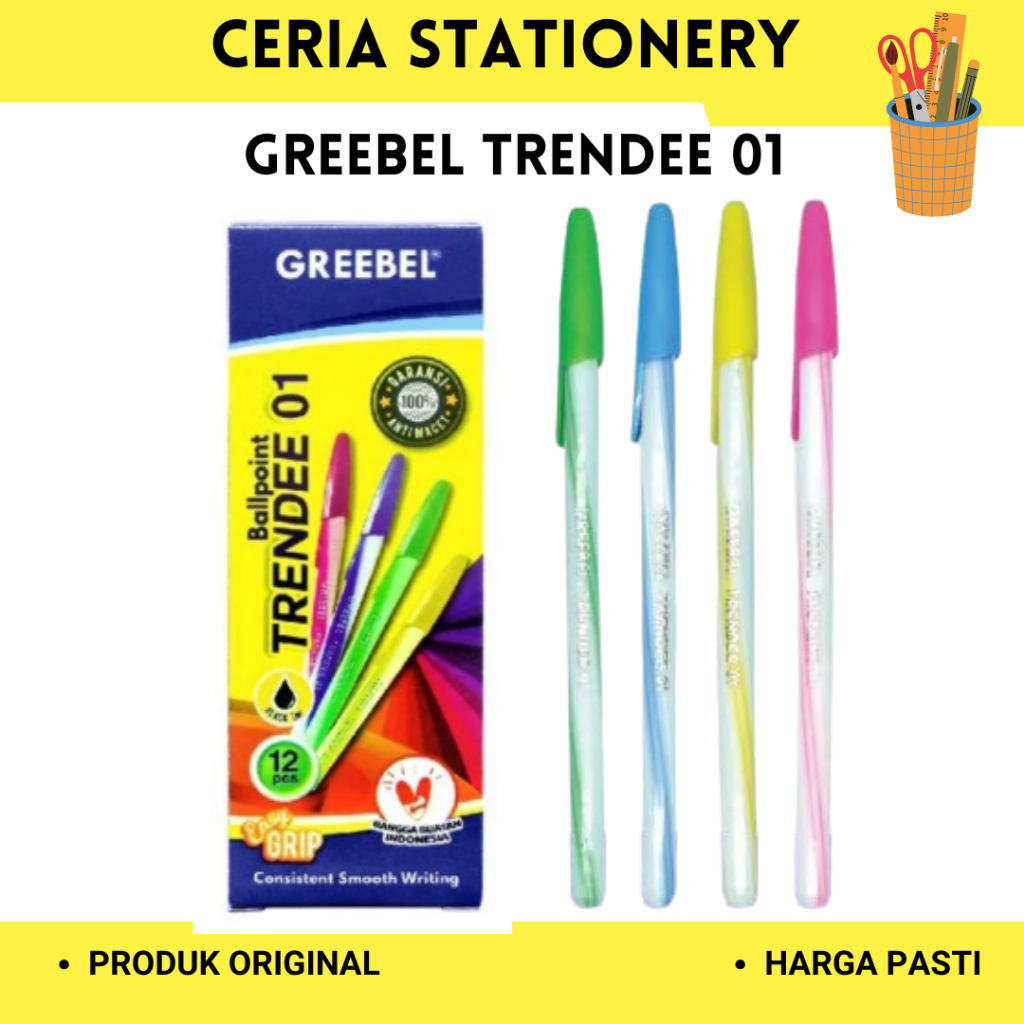 

Pulpen Greebel Trendee 01 ( Pak isi 12 Pcs )