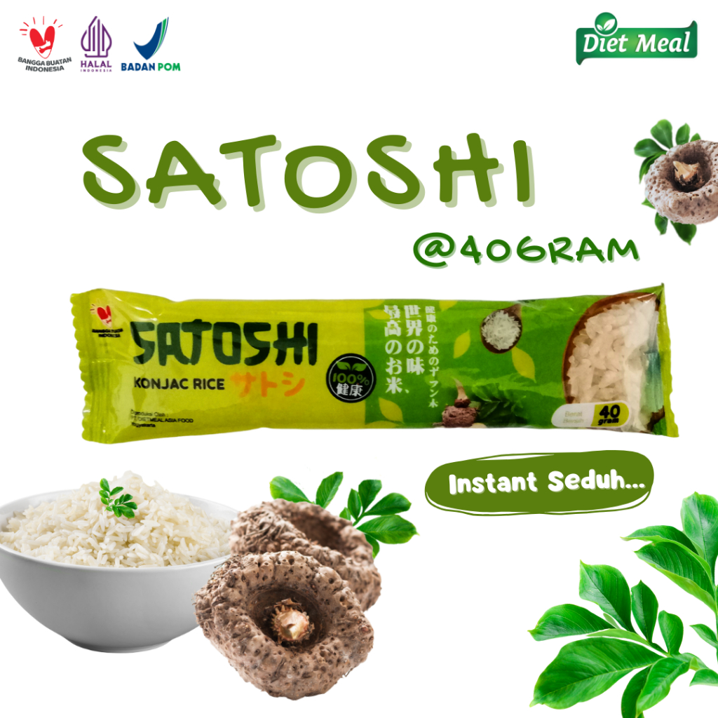 

Satoshi BERAS PORANG INSTAN langsung seduh 40 gram