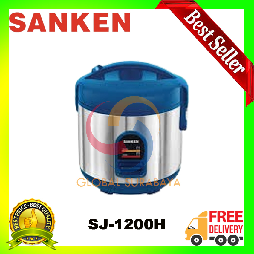 Magic Com Stainless Steel Sanken 1 Liter SJ-120H Rice Cooker Sanken