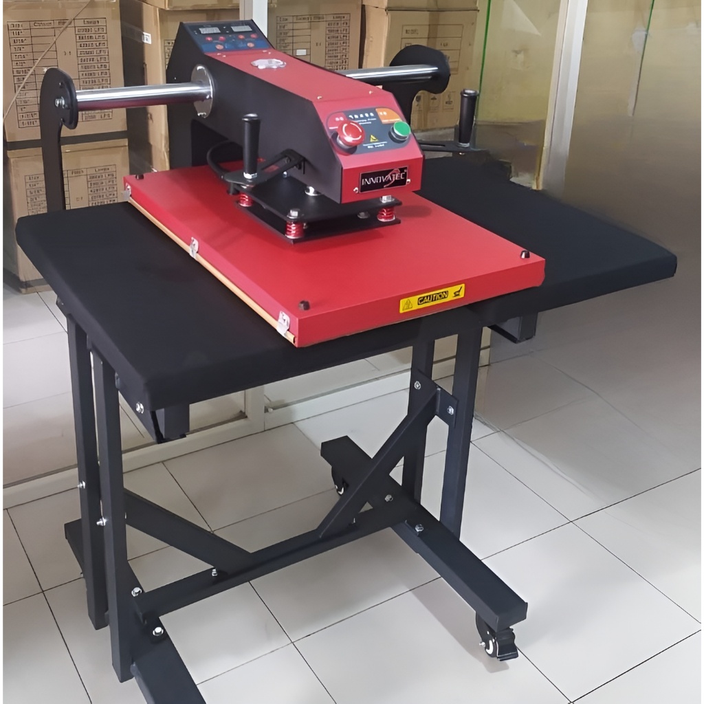 Mesin Double Heat Press Kaos 40x60 Double Slide Pneumatic Alat Sablon Baju Kaos Dobel Pres Kompresor