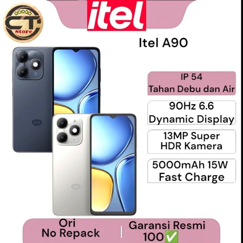 Itel A90 hp ( harga dibawah 1juta) ram  4+8 gb / 64 gb GARANSI Resmi itel 1 THN (Bisa Kirim Instan)