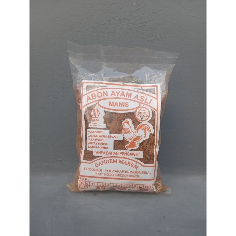 

abon ayam gandem marem 250gram