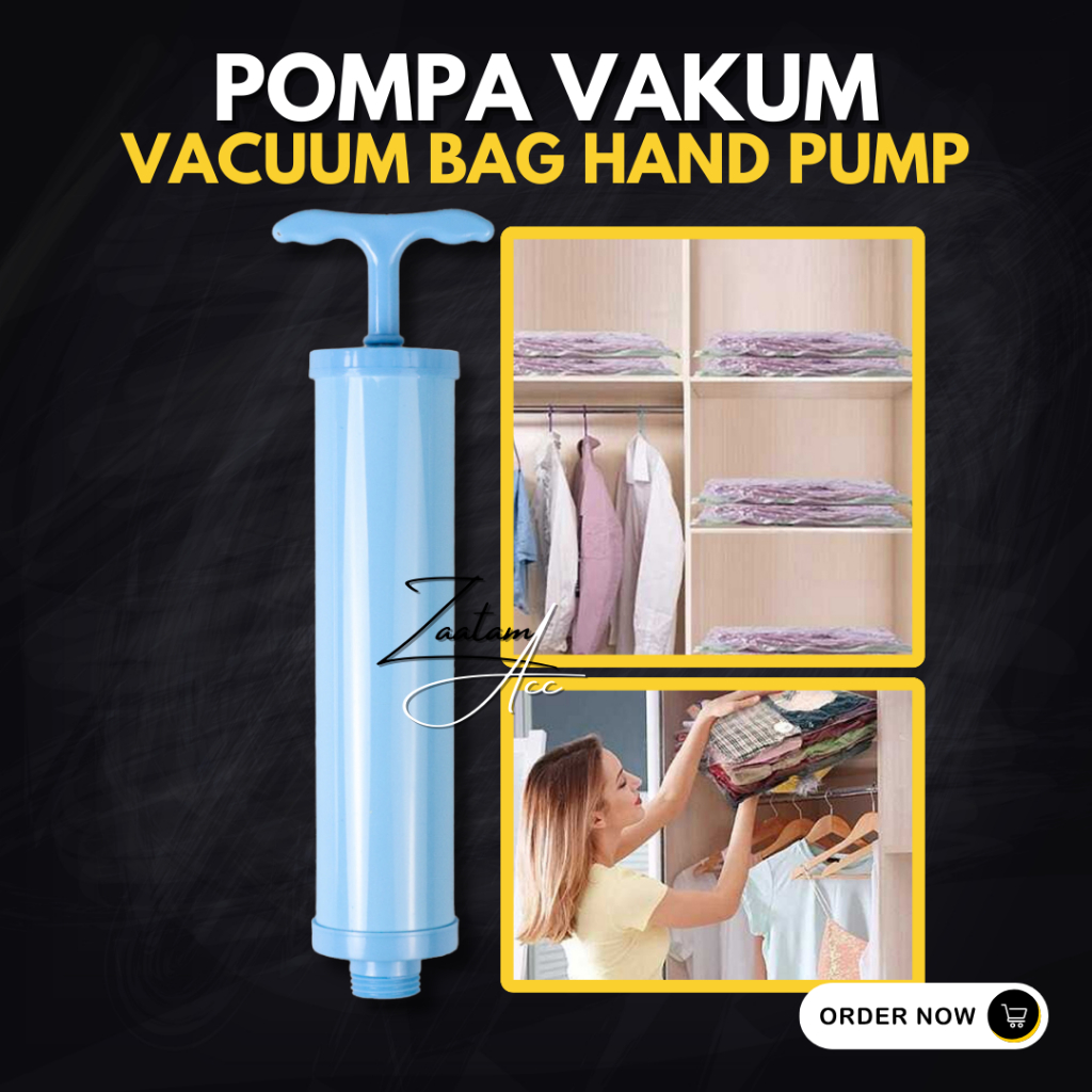 Pompa Vakum Baju Manual Travel Vacuum Bag Hand Pump