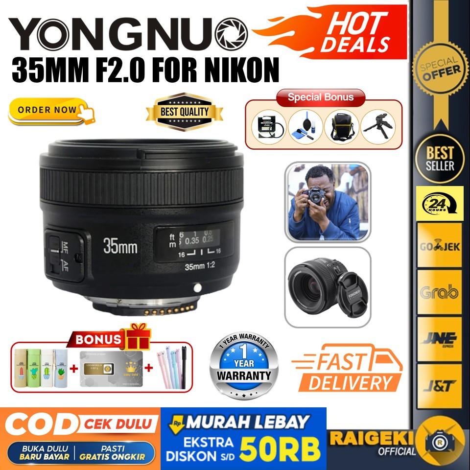 Yongnuo 35MM F2 Nikon - Lensa Yongnuo 35MM F2 For Nikon