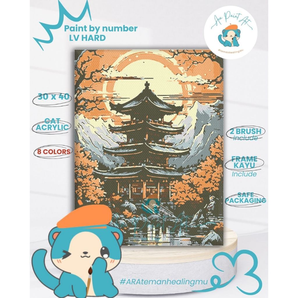 

Ara Paint Art JAPAN SERIES Paint by numbers kit I Painting I Painting by number I Kado Wisuda I Kado unik | Lukisan japan