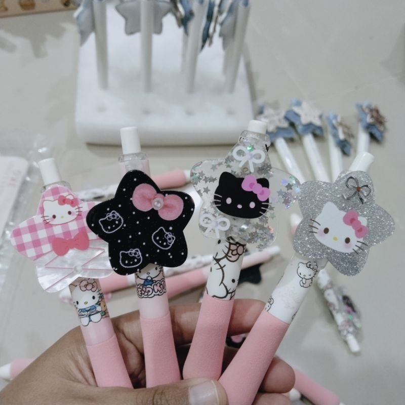 

[COD] Pen Bentuk Bintang mekanik motif Hellokitty Terbaru