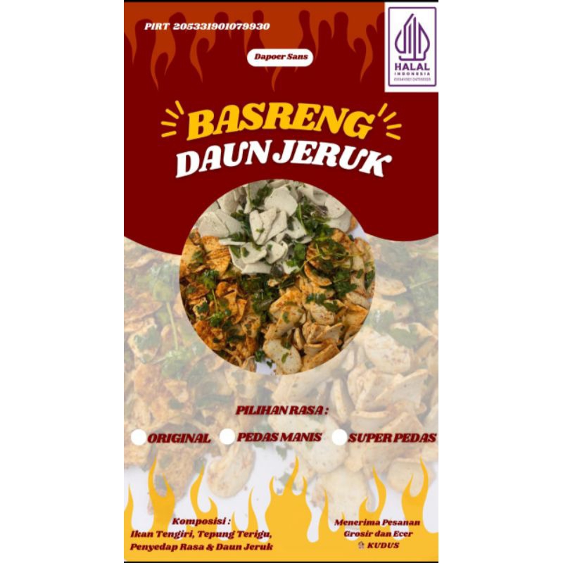 

Basreng koin Daun Jeruk 150 grm