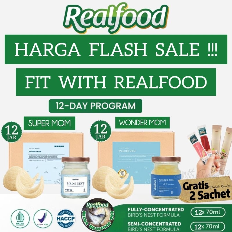 

Realfood Super Mom Untuk Promil & Wonder Mom Untuk Bumil Minuman Sarang Burung Walet ( FLASH SALE )
