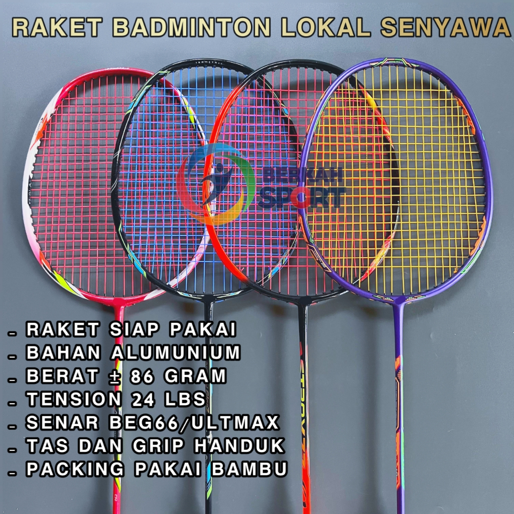 RAKET BADMINTON SIAP PAKAI - RAKET BULUTANGKIS BAGUS BERKUALITAS