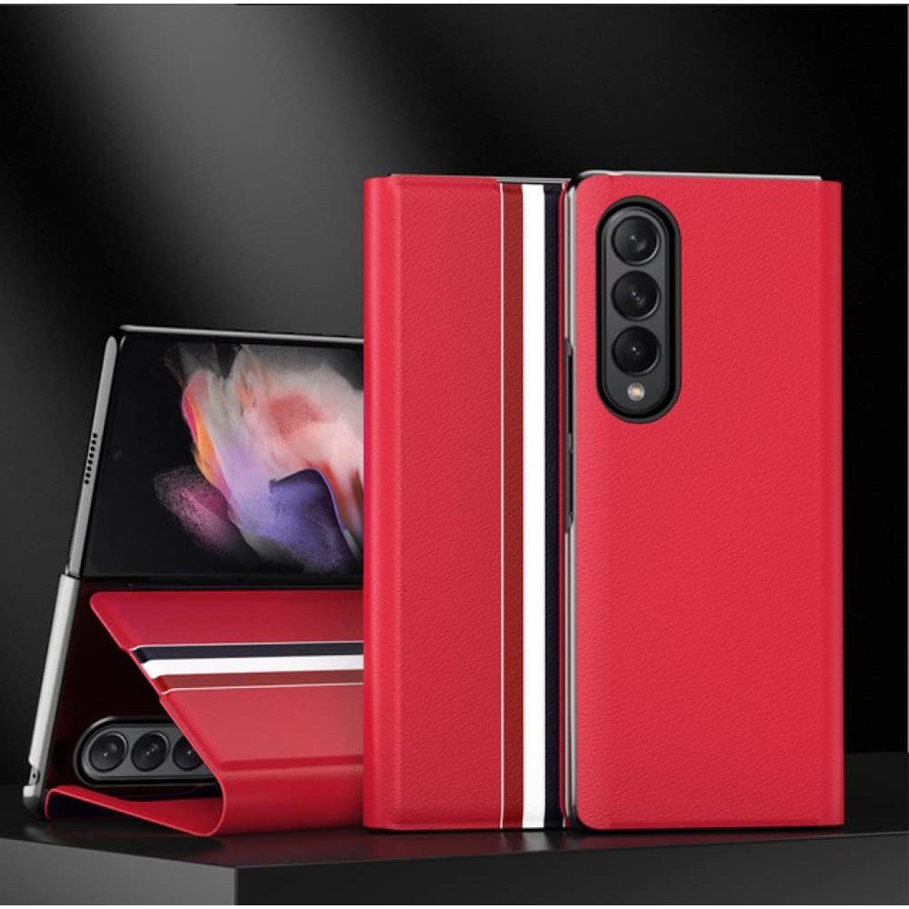New's COVER FLIP SAMSUNG GALAXY ZFOLD 7 5 4 3 2 Flip Case Casing Cover Leather Wallet Dompet Hitam f