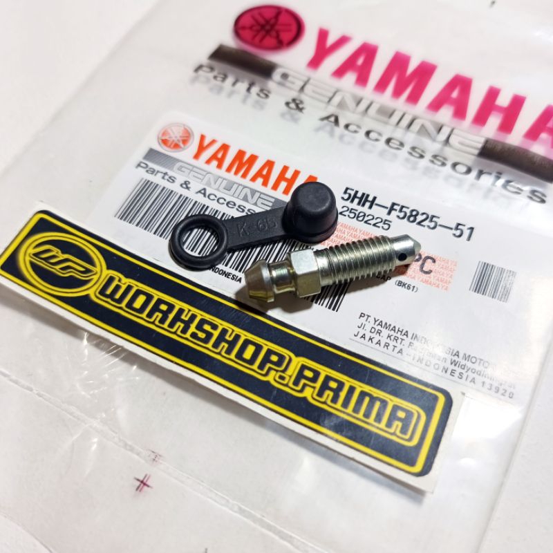 Paket Karet Nepel 5HH Baut Pembuangan Angin Selang Minyak Rem Cakram Kaliper Depan Matic Bebek Sport