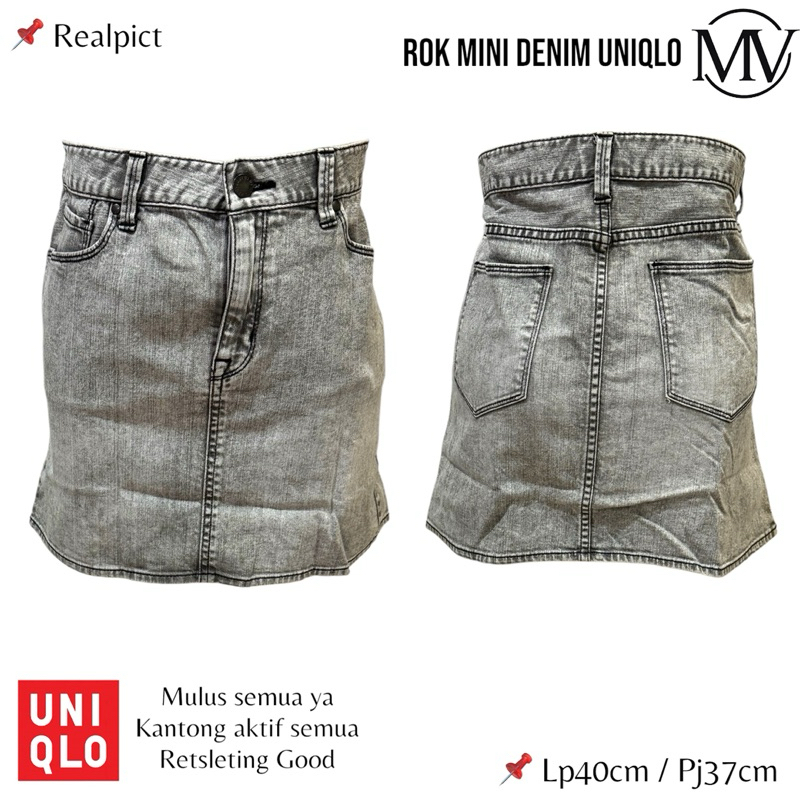 Rok Mini Denim Uniqlo Preloved