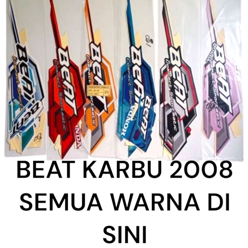 Striping Beat Karbu 2008 Sticker Beat Lama 2008 Sticker Lis Decal Standar Original Honda Beat Karbu 