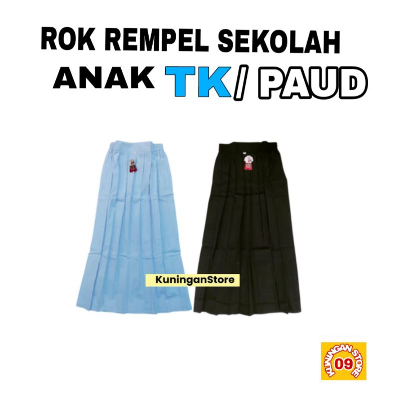 Rok Anak TK Paud Panjang Warna Putih Hitam