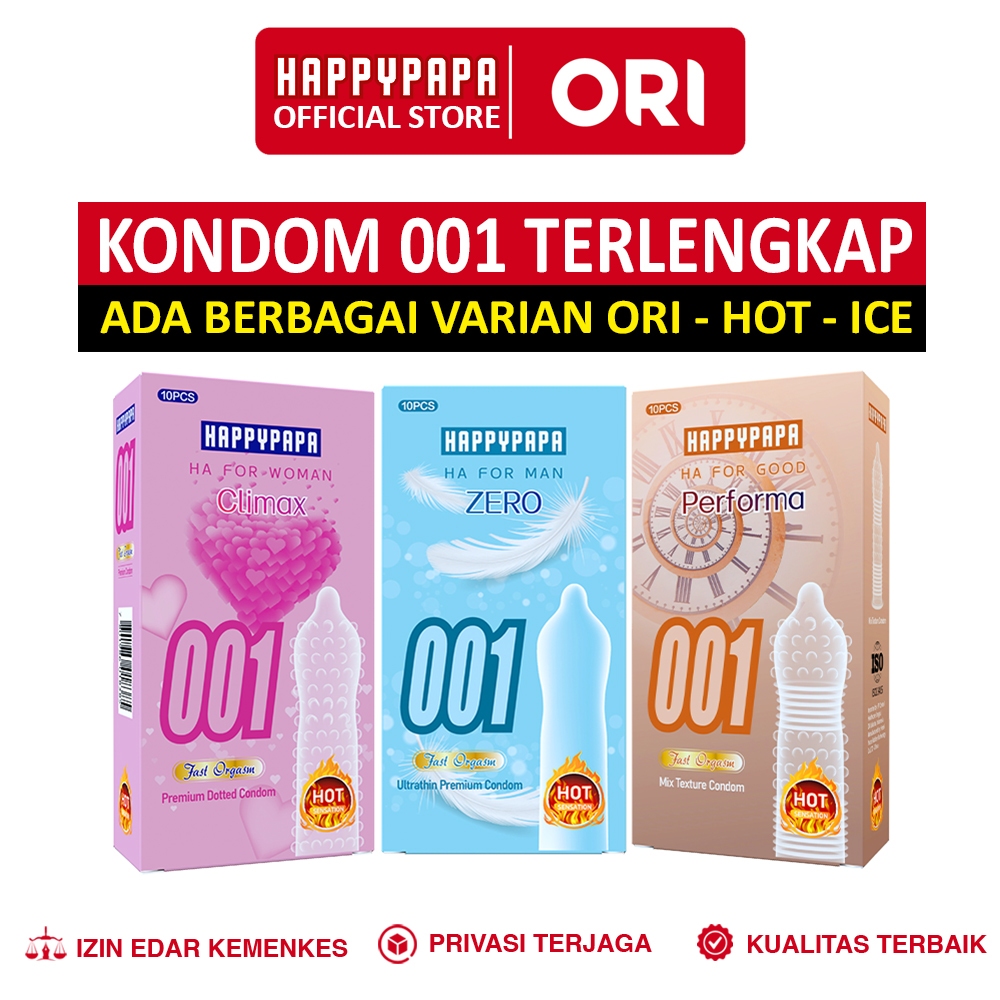 Kondom Happypapa 001 Gerigi Tipis Berduri - Varian Terlengkap