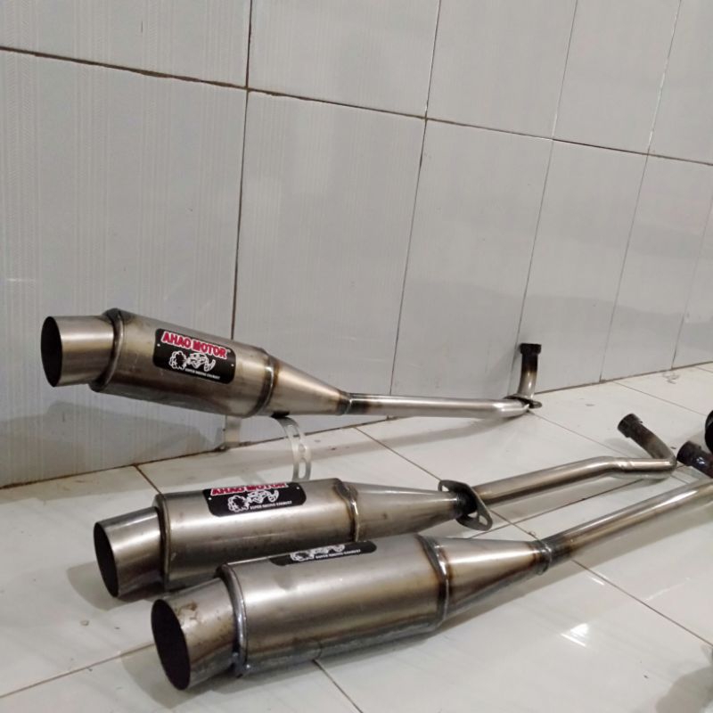 Knalpot Racing Ahau Motor Supra Kharisma Jupiter Blade Vega Smash Cripton