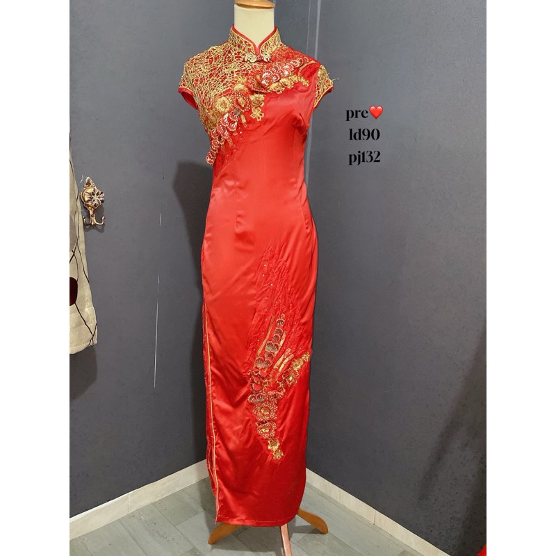 DRESS SANGJIT/DRESS WEDDING MERAH