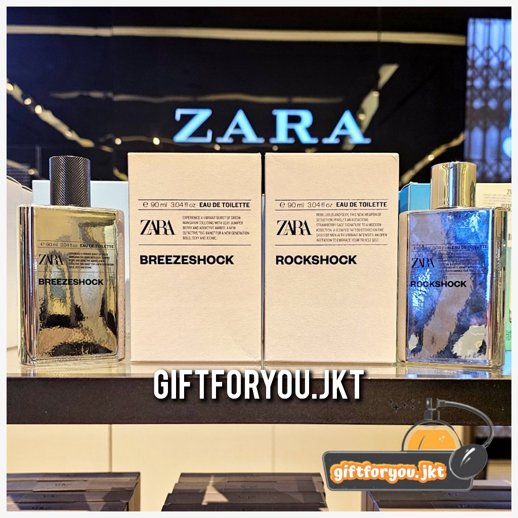 Parfum Zara Men Breezeshock / Rockshock EDT 90 ml Original Parfum Collection Man Perfume Cowok Pria 